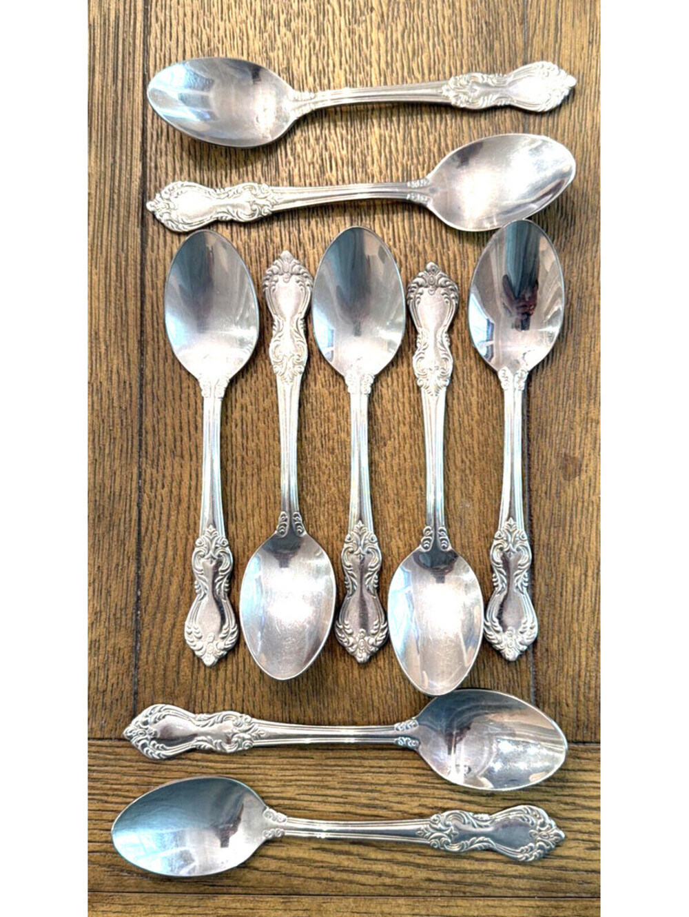 Reed & Barton Marlborough Heritage Flatware – Teaspoons – 18/10 Set of 9